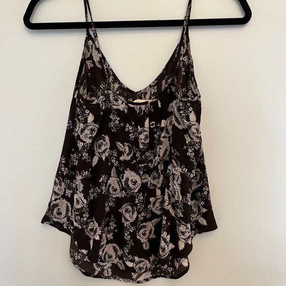Urban Outfitters Silence + Noise Floral Silk Cami Tank Top, Size Small - Picture 6 of 10